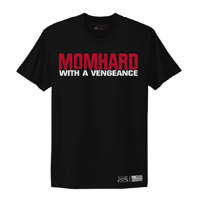 Women's Mom Hard Boyfriend Fit T-Shirt - Black