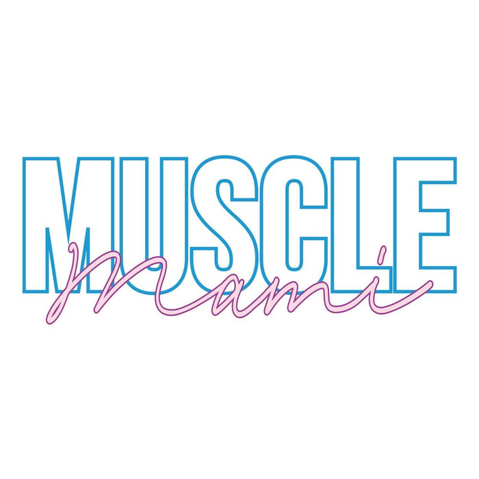 Grunt Style Women's Muscle Mami Racerback Cropped Tank - White artwork