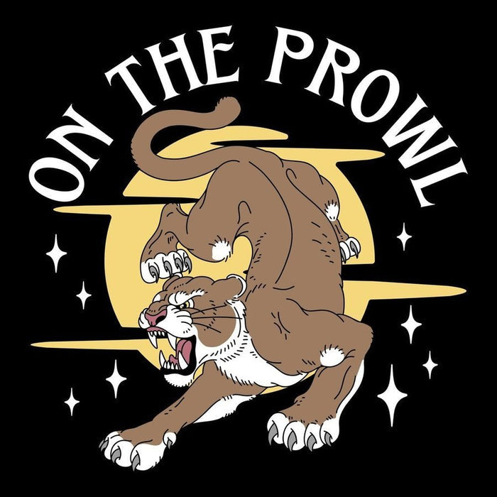 Grunt Style Women's On The Prowl Boyfriend Fit T-Shirt - Black T-Shirt-artwork