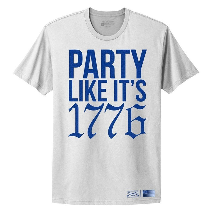 Grunt Style Women's Party Like It 1776 Boyfriend Fit T-Shirt - White T-Shirt
