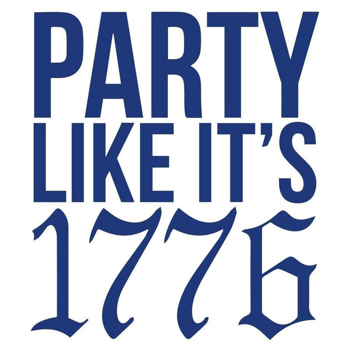 Grunt Style Women's Party Like It 1776 Boyfriend Fit T-Shirt - White artwork