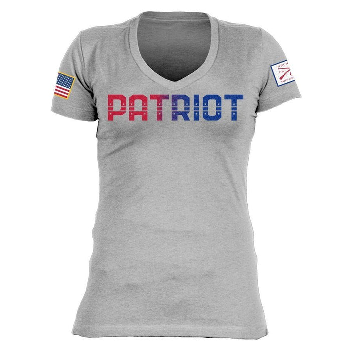 Grunt Style Women's Patriot V-Neck - Dark Heather Gray T-Shirt