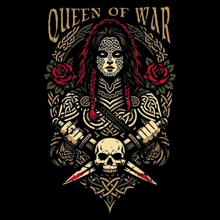 Grunt Style Women's Queen Of War Hoodie- Black artwork