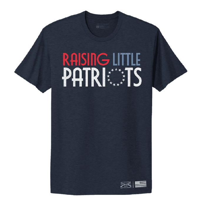 Grunt Style Women's Raising Little Patriots Boyfriend Fit T-Shirt - Midnight Navy-Web-ready