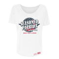 Grunt Style Women's Seasoned Patriot Slouchy Fit T-Shirt - White artwork