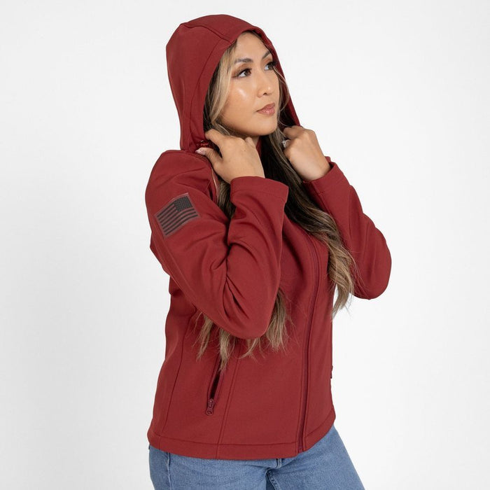Women's Soft Shell Jacket - Red Plum
