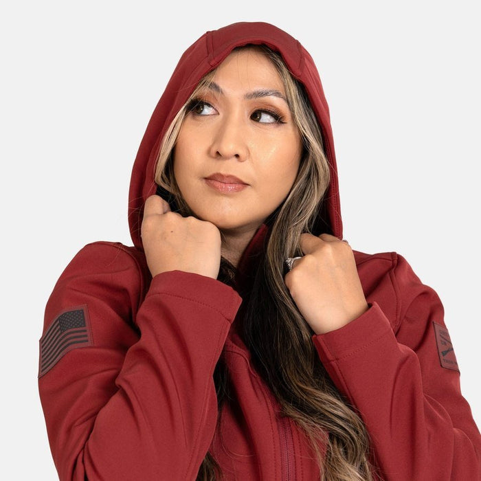 Women's Soft Shell Jacket - Red Plum