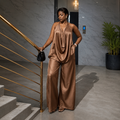 Women’s Solid Color Camisole & High-Waisted Pants Set – Spring/Summer 2026