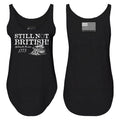 Women's Still Not British Flowy Tank - Black