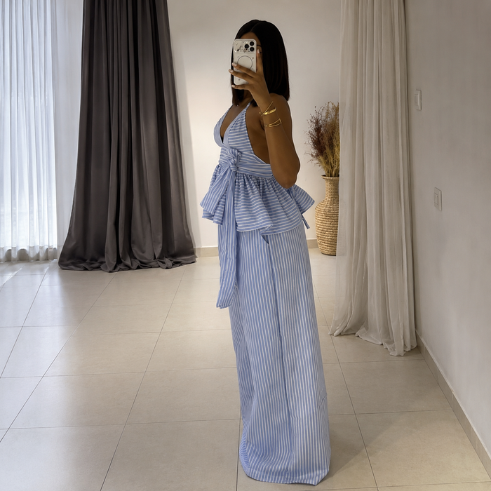 Women’s Striped Camisole & Straight-Leg Pants Set – Autumn 2026