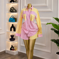 Women’s Striped Color-Block Shirt & High-Waisted Shorts Set – Summer 2026