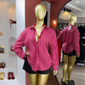 Women’s Striped Loose Long-Sleeve Shirt – Summer 2026