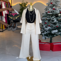 Women’s Tie-Waist Shirt & Wide-Leg Pants Set – Spring 2026