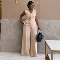 Women’s Tie-Waist Vest Top & Wide-Leg Pants Set – Summer 2026
