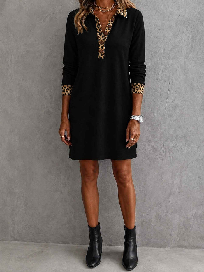 Women's V-Neck Lace Short-Sleeve A-Line Midi Dress