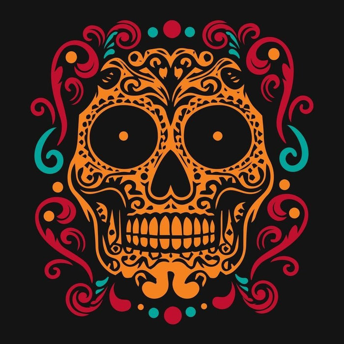 Women's Warrior Calavera V-Neck - Black