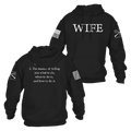 Women's Wife Defined Hoodie - Black, Hoodie for Woman| Grunt Style