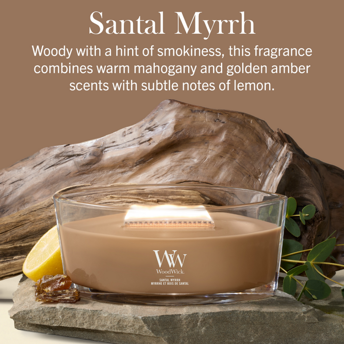 WoodWick Santal Myrrh Ellipse Jar Candle