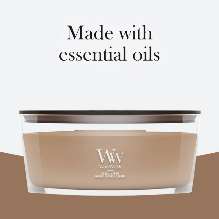 WoodWick Santal Myrrh Ellipse Jar Candle