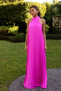 Xscape Evening Mock Neck Long Satin Dress 7443X