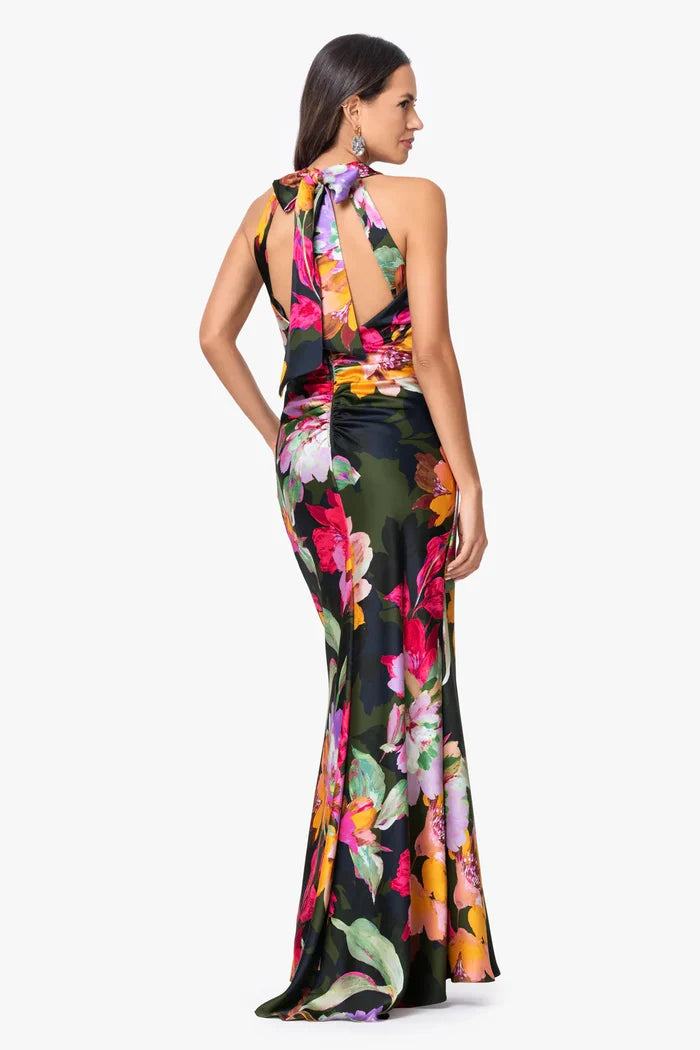 Xscape Evenings Floral Halter Dress 7717X