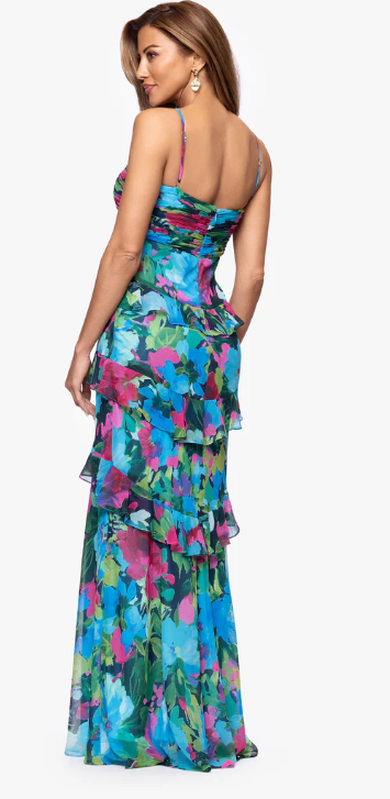 Xscape Evenings Ruffle Chiffon Dress 6891X