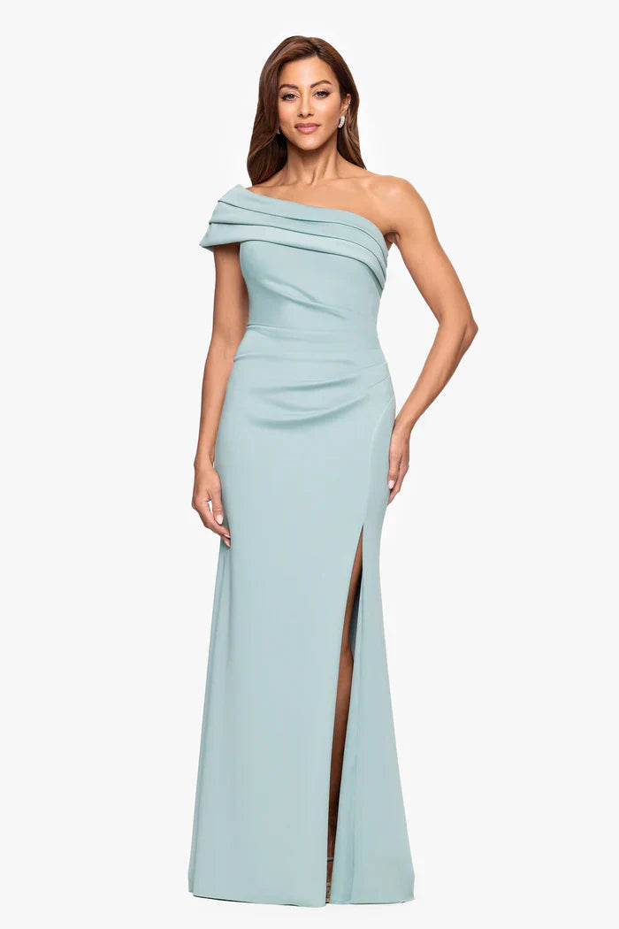 Xscape One Shoulder Long Evening Dress 7280X