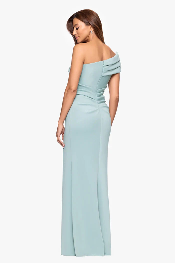 Xscape One Shoulder Long Evening Dress 7280X