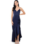 Xscape Satin Ruffle Dress 6251X
