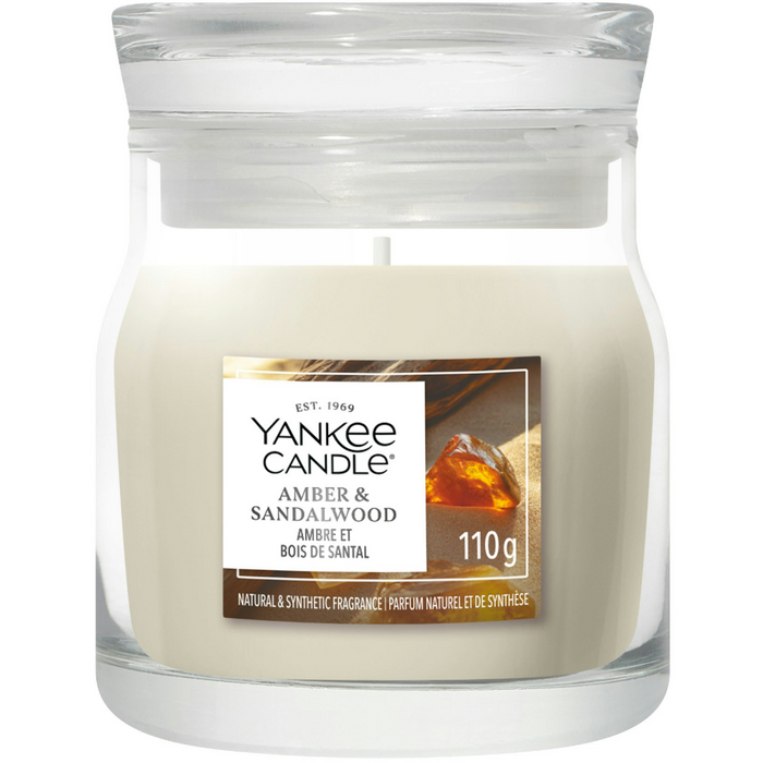 Yankee Candle Amber & Sandalwood Small Signature Jar Candle